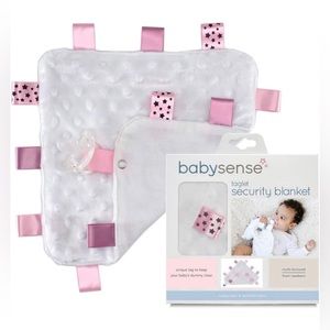 Baby Sense Taglet Security Baby Blanket Lovey with Pacifier Tag